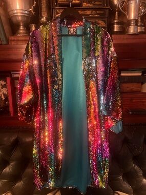 Any Old Iron Nashville Custom Rainbow Sequin Kimino